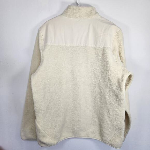 CUTS Sherpa Polarteck Full Zip Cream Jacket Cozycore Gorpcore Athlesure XXL - Picture 6 of 10